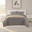 Box Dot Pattern Duvet Cover Set Soft Easy Care Contemporary Bedding - Single - Grey