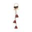 Hanging Trio of Red Christmas Bells on Decorative Hoop - Christmas Decor - British D'sire