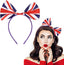 Happyyami British Headbands 2Pcs Union Jack Hairband England Flag Headband Union Jack Hair Headband Ribbon Bowknot Dress up Hair Accessories King Charles III Coronation Decorations - British D'sire