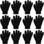 HiFEN® 12 Pairs Kids Magic Gloves Stretchy Winter Warm Magic Gloves kids Full Finger Thermal Gloves Kids For Boys Girls One Size - British D'sire