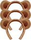 HIXNUG 3Pcs Bear Ears Headband Brown Plush Animal Hair Hoops Cute Alice Headband Animal Party Costume Accessories for Adult Kids - Headbands - British D'sire