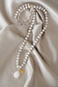 Howlite Crystal Longer Length Necklace with Detail - Necklaces - British D'sire