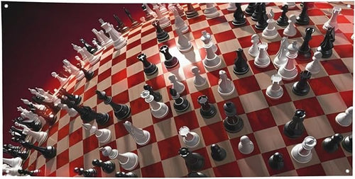International Chess Banner Party Decor Backdrop Banner Themed Party Photography Background Decorations Banner Birthday Party Supplies Favors Wall Decor Banner 47 x 24 Inch