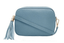 Italian Designer Leather Crossbody Shoulder Camera Bag Gaia - Silver Hardware - Navy - British D'sire