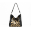 Italian Designer Leather Handbag with Adjustable Strap - Swolit Della Leopard Print - British D'sire