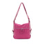 Italian Designer Soft Leather Convertible Backpack Bag- Swolit Ninetta- Magenta - British D'sire