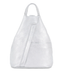 Italian Designer Soft Leather Triangular Backpack Ilaria Silver - British D'sire