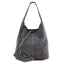 Italian Designer Soft Suede Leather Shoulder Bag-Swolit Bellissima - Dark Grey - British D'sire