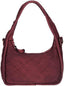 Italian Leather Raven Shoulder Hobo Bag for Women - Bordeaux - Leather Handbag - British D'sire