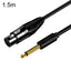 JINGHUA 6.5 Male To Female XLR Audio Cable 6.35 Three Core Balanced Microphone Mixer, Size: 1.5m(Black) - British D'sire