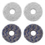 JUNSUNMAY 4pcs Washable Mop Pads Replacement for ECOVACS DEEBOT X1 Turbo / X2 Omni / T20 Pro(Grey+Blue Grey) - British D'sire