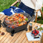 Livingandhome Cast Iron Grill with Handle - BBQ Grill - British D'sire