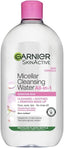Madam Wellness Garnier Micellar Cleansing Water | Gentle Face Cleanser & Makeup Remover | Fragrance - Free, Vegan Formula | Suitable for All Skin Types, Even Sensitive | SkinActive, 700ml - Makeup Remover - British D'sire
