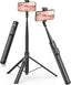 Madam Wellness TONEOF 66" Automatic Selfie Stick & Tripod, Black | Auto - Open Phone Stand with Magnetic Rechargeable Remote | 360° Rotatable & Stable Travel Tripod for iPhone/Android Users | Durable, Portable Design for Versatile Photography Needs - Selfie Sticks and Tripod - British D'sire