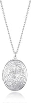 Mara Philip Jones Silver Plated Oval Locket - Necklaces & Pendants - British D'sire