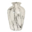 Marble Effect Chours Vase - White Ceramic Decorative Vase - Vases - British D'sire
