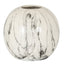 Marble Effect Pudding Vase - White Ceramic Decorative Vase - Vases - British D'sire