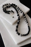 Mens 925 Sterling Silver Multi Picasso Jasper And Black Onyx Necklace - Necklaces - British D'sire