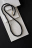 Mens Extra Long Brass And Black Onyx Crystal Necklace - Necklaces - British D'sire