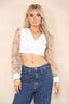Mesh Sleeve Top - Crop Top - British D'sire