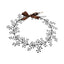 Metal Hanging Wreath with Ribbon Bow Brown - Wreath - British D'sire