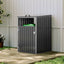 Metal Outdoor Garbage Bin Shed For 1 Trash Bin, Charcoal Black - Garbage Shed - British D'sire
