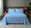 Microfibre Soft Touch Flat Sheet Plain Dyed Bed Linen - Sky - Double - British D'sire