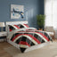 Modern Reversible Duvet Cover Stylish Geometric Pattern Bedding for Bedroom - Super King - Black - British D'sire