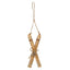 Natural Rustic Crossed Skis Christmas Hanging Decoration - Christmas Decor - British D'sire