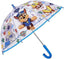 Nickelodeon Transparent Paw Patrol Umbrella for Children Blue Stick Umbrella for Boys - Marshall Chase and Rubble Print - Windproof Dome Brolly with Safety Opening 65CM - Folding Umbrellas - British D'sire