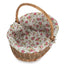 Oval Unpeeled Willow Shopping Basket With Garden Rose Lining - Shopping Baskets - British D'sire