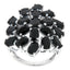 Pearlz Gallery Women’s Jewellery Set – Black Spinel Cocktail Ring, Mookaite Necklace, White Howlite Bracelet – Sterling Silver Natural Gemstone Gift