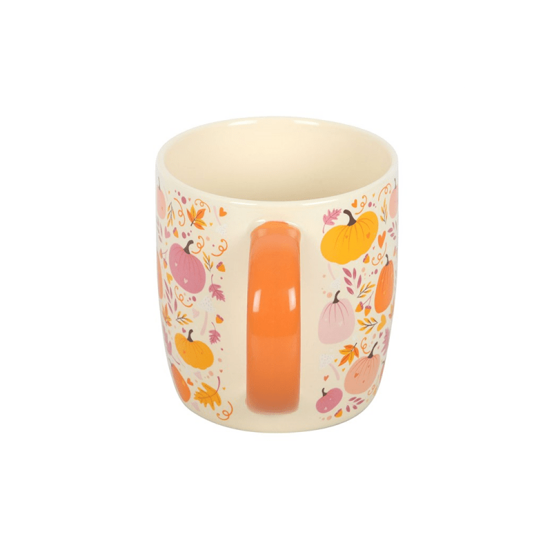 Pink and Orange Pumpkin Print Mug - Coffe Mug - British D'sire