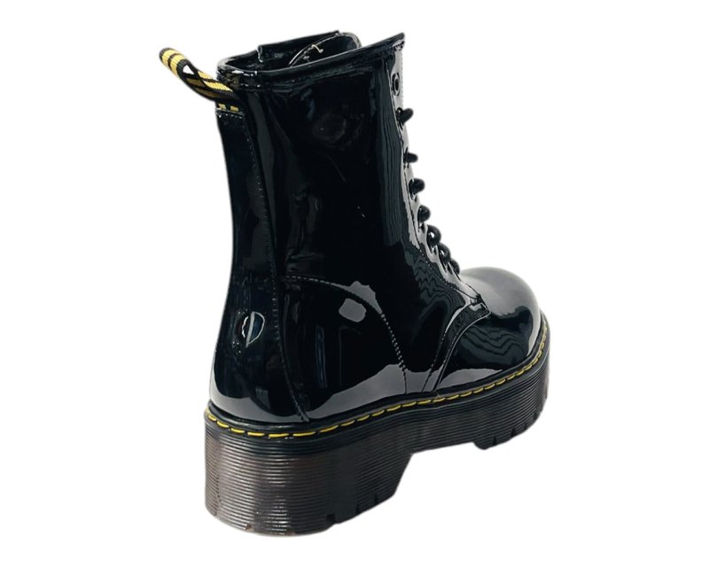Platform Faux Leather Ankle Boots - Boots - British D'sire