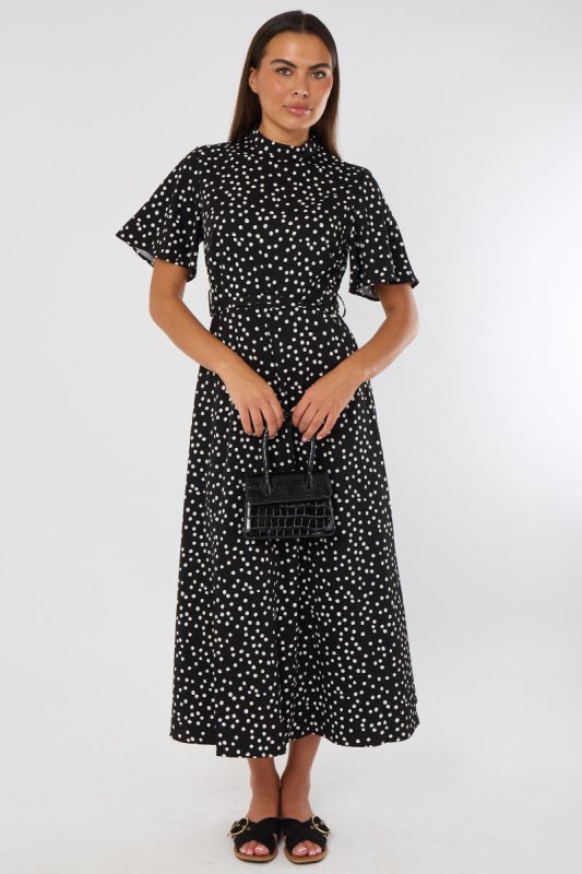Polka Dot Maxi Dress - Dresses - British D'sire