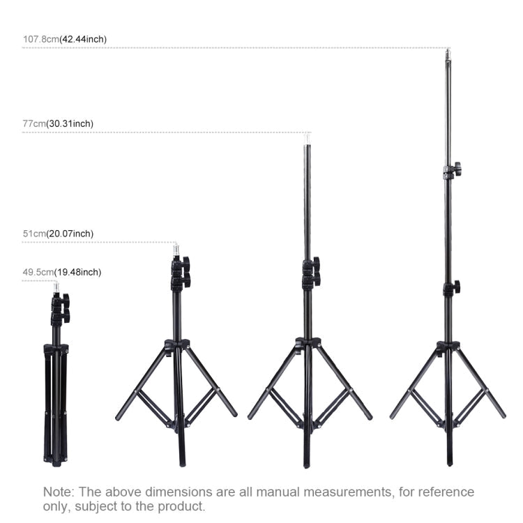 PULUZ 1.1m Height Tripod Mount Holder for Vlogging Video Light Live Broadcast Kits - British D'sire