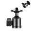 PULUZ 1/4 inch Inner Screw Metal Tripod Ball Head Adapter with Knob Lock(Black) - British D'sire