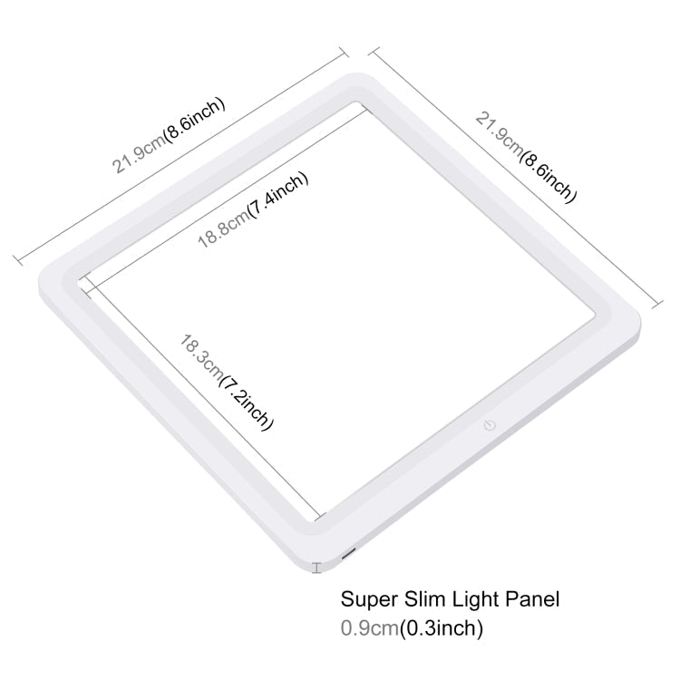 PULUZ 20cm LED Shadowless Light Pad for Photo Studio Box - British D'sire