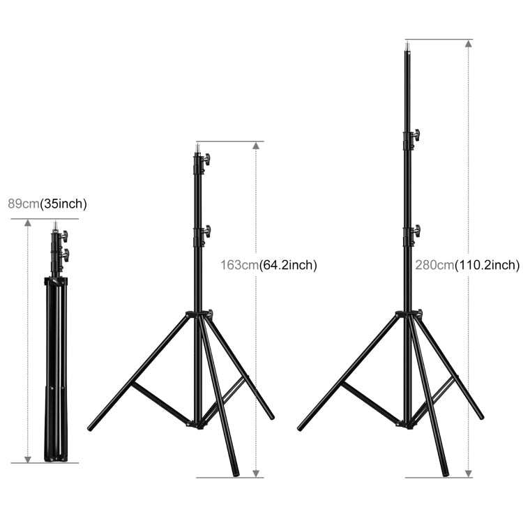 PULUZ 2.8m Height Foldable 3 Sections Tripod Mount Light Holder for Photography Video Light / Backdrop Light - British D'sire