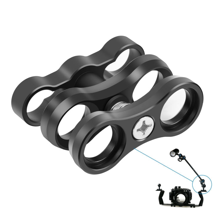PULUZ Dual Aluminum Alloy Clamp for Underwater Arm System - British D'sire