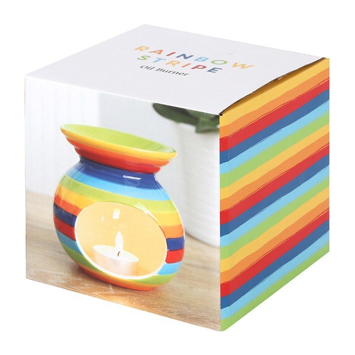 Rainbow Stripe Oil Burner - British D'sire