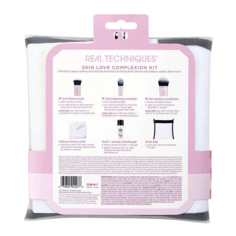 Real Techniques Pink Limited Edition Skin Love Complexion Kit - Makeup Brushes - British D'sire
