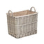 Rectangular Hessian Lined Wicker Log Storage Basket - Log Baskets - British D'sire