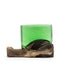 Recycled Beer Bottles - Square Bowl On Wood - Glass Decor - British D'sire