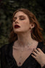 Red Garnet Halloween Single Drop Necklace - Necklaces - British D'sire