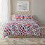 Union Jack Duvet Cover Set Trendy British Flag Bedding Bedroom Decor - King - Red