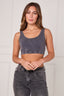 Ribbed Scoop Neck Crop Top - British D'sire