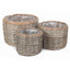 Round Antique Wash Wicker Planter - Trugs - British D'sire