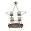 Rustic Outline Star With Four Glass Votives - Christmas Decor - British D'sire