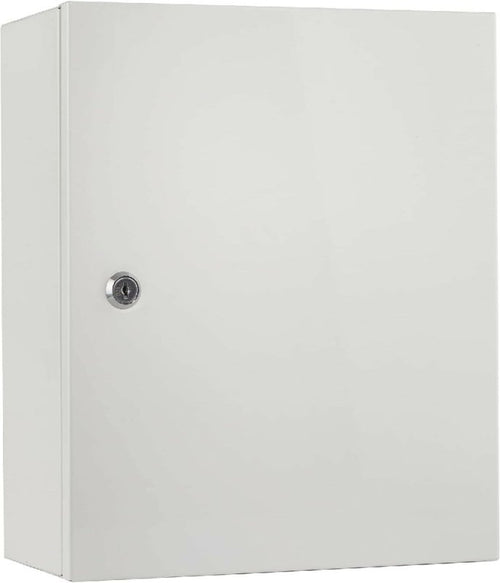 Safes UK Key Cabinet Wall Mounted Safe Key Storage up to 40 Keys With Easy to Use Key Lock Lockable Metal Cupboard Box Ideal for Hotel School Office Apartments (White)